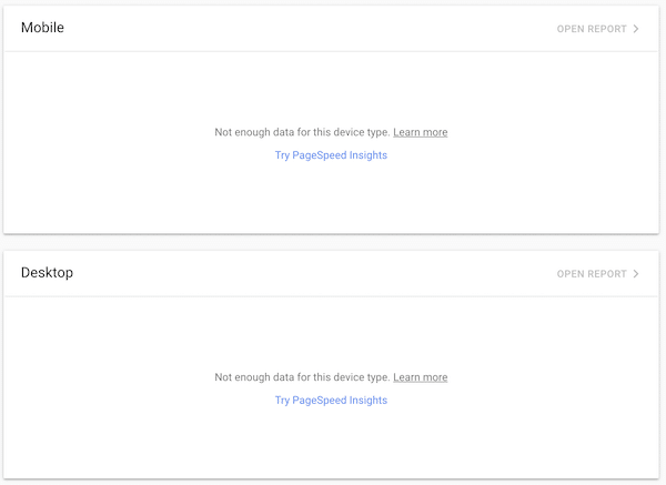 Las páginas con Core Web Vitals pueden tener una ligera ventaja de posicionamiento según Google 1 reporte CWV sin datos de campo