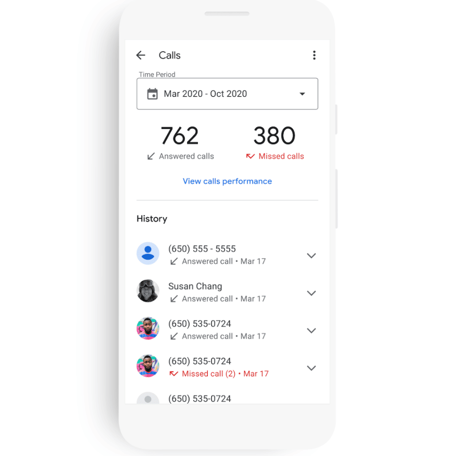Google My Business ahora se conocerá como Google Business Profile 4 google business profile call history