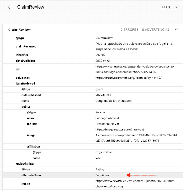 Google Fact Check: la verificación de datos de Google 2 Marcado ClaimReview con Schema.org