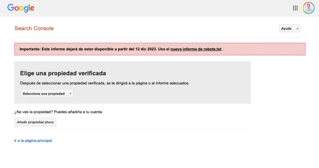 Google introduce un nuevo informe en GSC acerca del robots.txt 3 antiguo reporte robots txt 2023 11 15 19.28.05